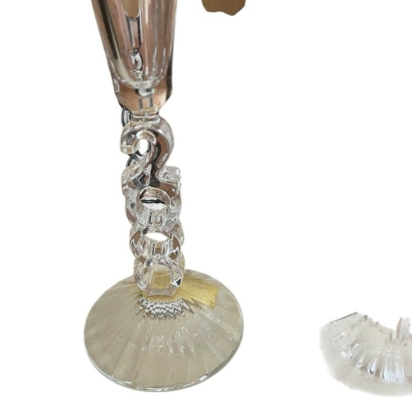Cristal d Arques France 10 inch 2000 Millennium Champagne Flutes Set of 2 boxed - Picture 3 of 5